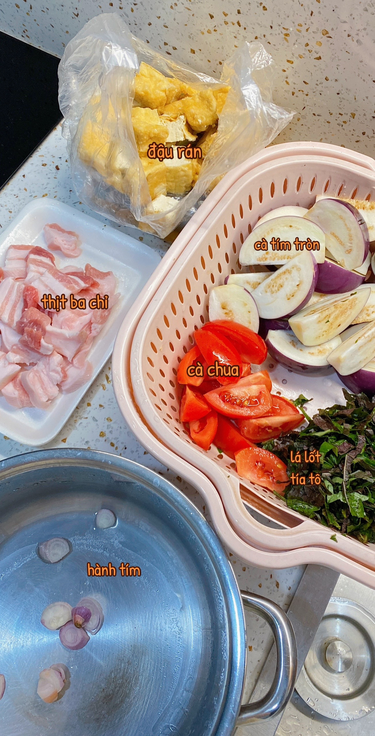 Cà tím bung đậu thịt