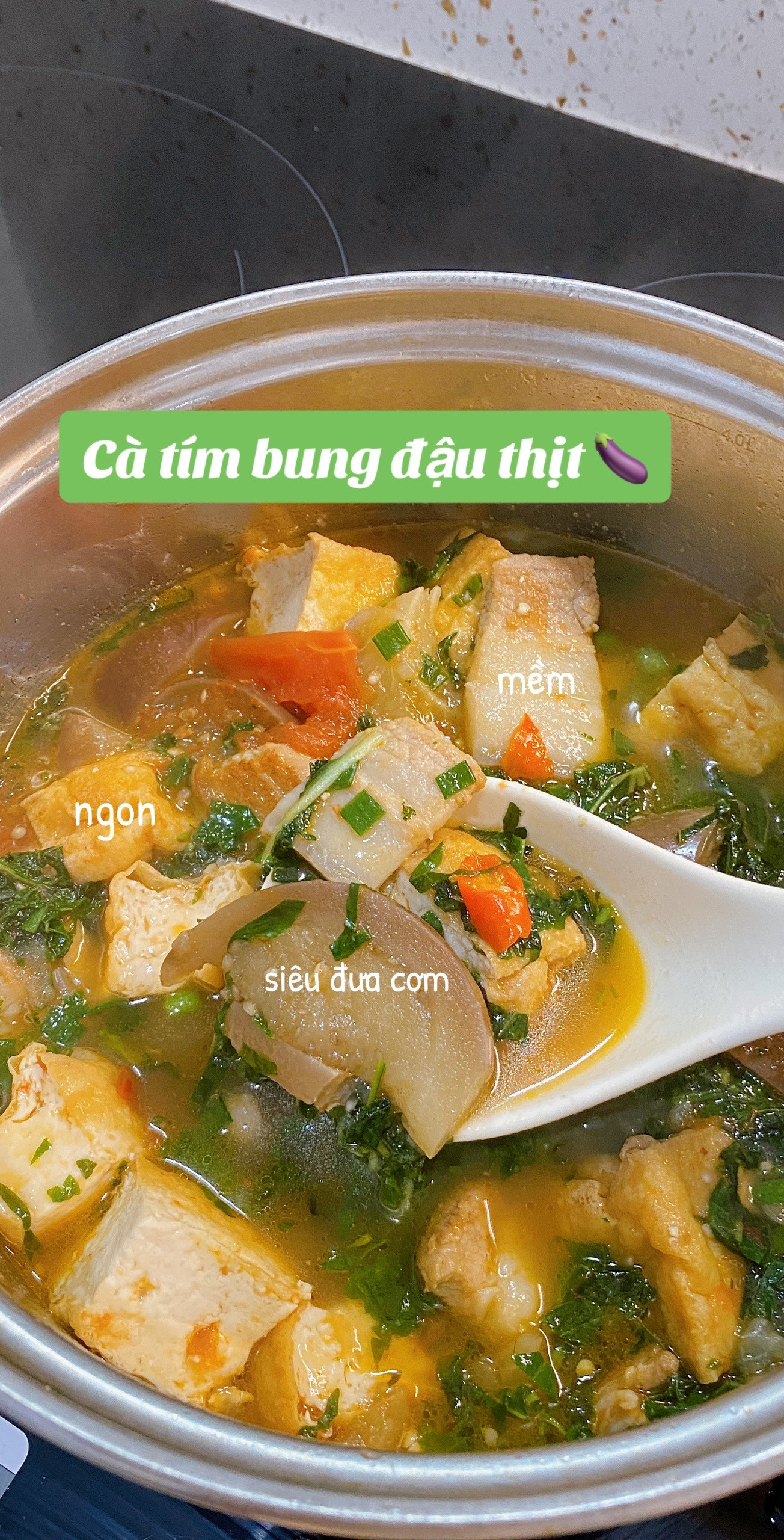 Cà tím bung đậu thịt