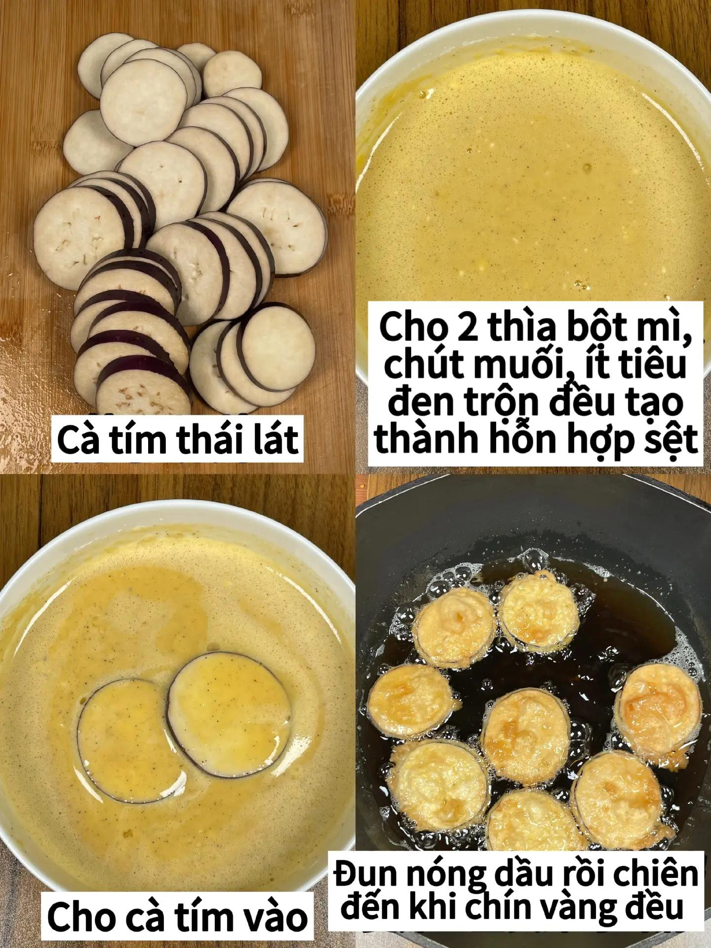 Cà tím chiên giòn vàng ruộm, cách làm món ăn vặt ngon tuyệt vời
