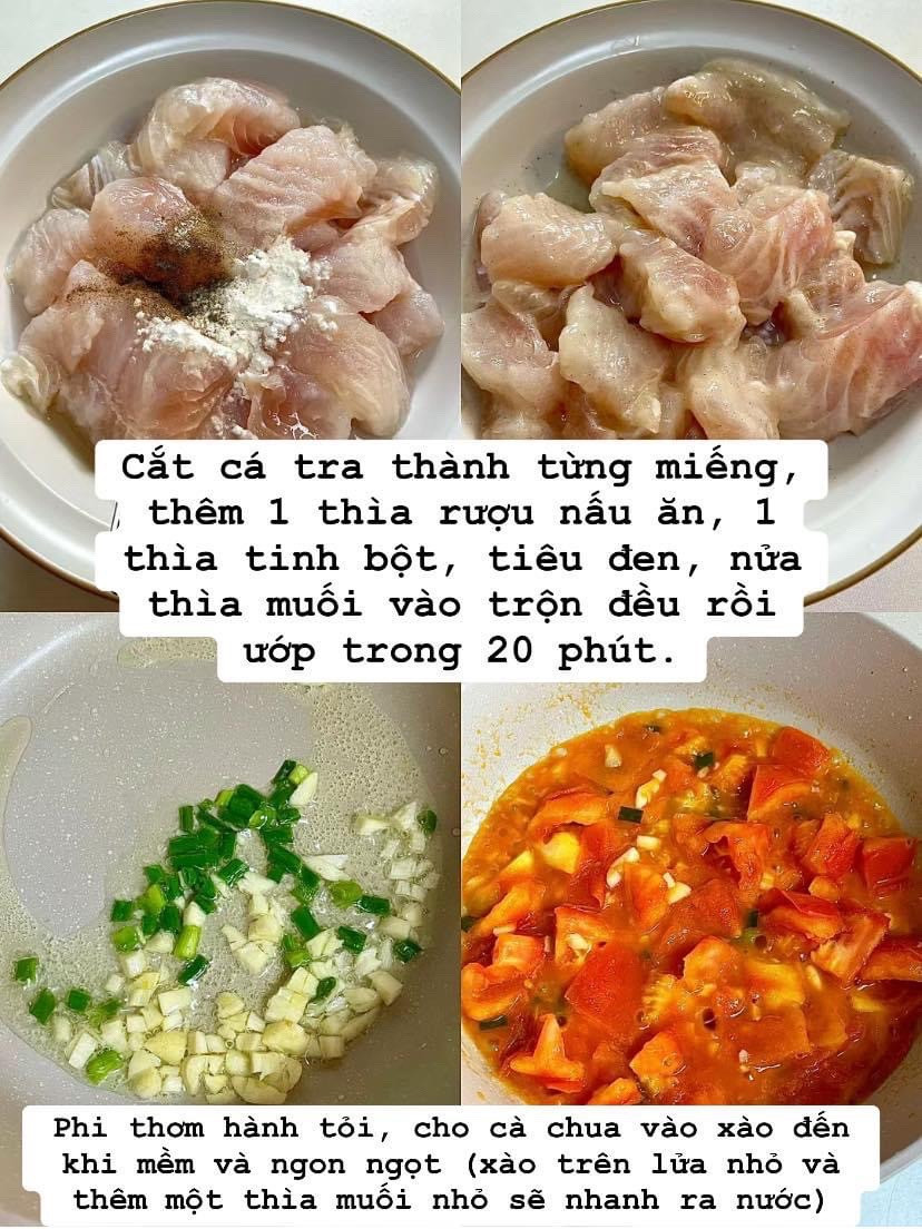 Cá tra kho cà chua: Hướng dẫn cách làm cá tra sốt cà chua ngon ngọt, mềm tan