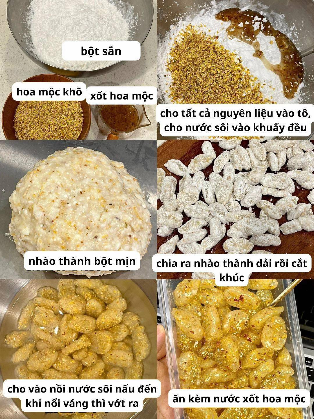 Cách làm bánh bột sắn hoa mộc giòn tan, ăn kèm nước sốt hoa mộc thơm ngon