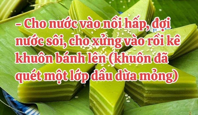 Cách làm bánh da lợn thơm ngon núng nính tại nhà với lớp đậu xanh và lá dứa