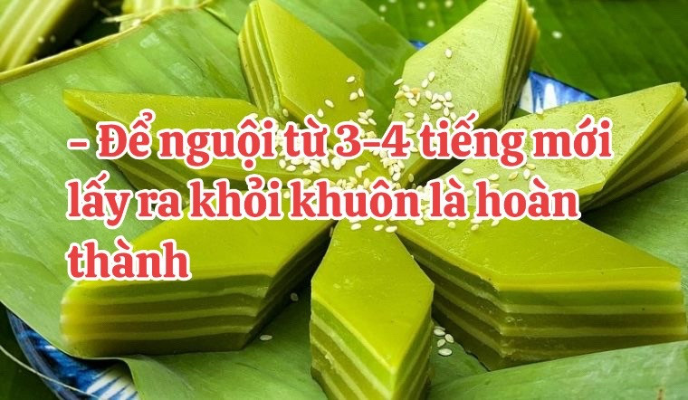 Cách làm bánh da lợn thơm ngon núng nính tại nhà với lớp đậu xanh và lá dứa