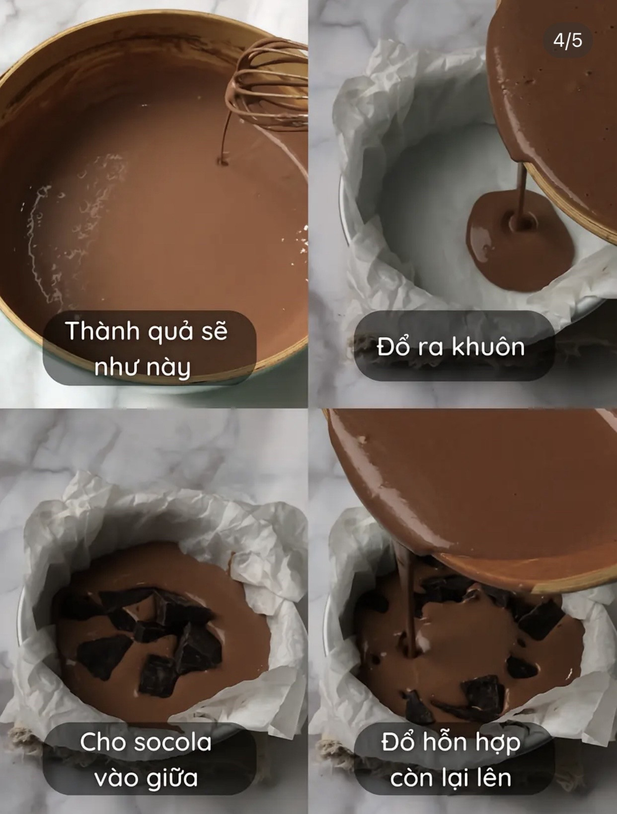 Cách làm Bánh Mochi Sôcôla lòng chảy, mềm mịn