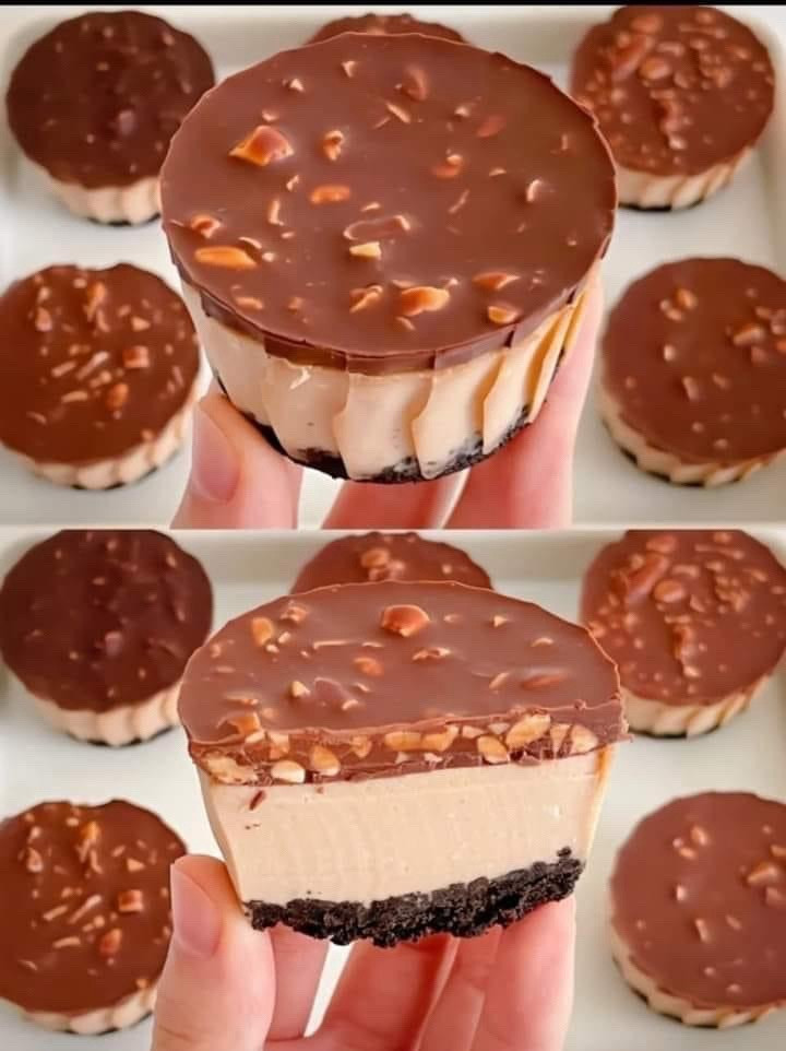 Cách làm bánh phô mai socola giòn với lớp đế oreo, nhân kem béo ngậy và topping socola đậu phộng