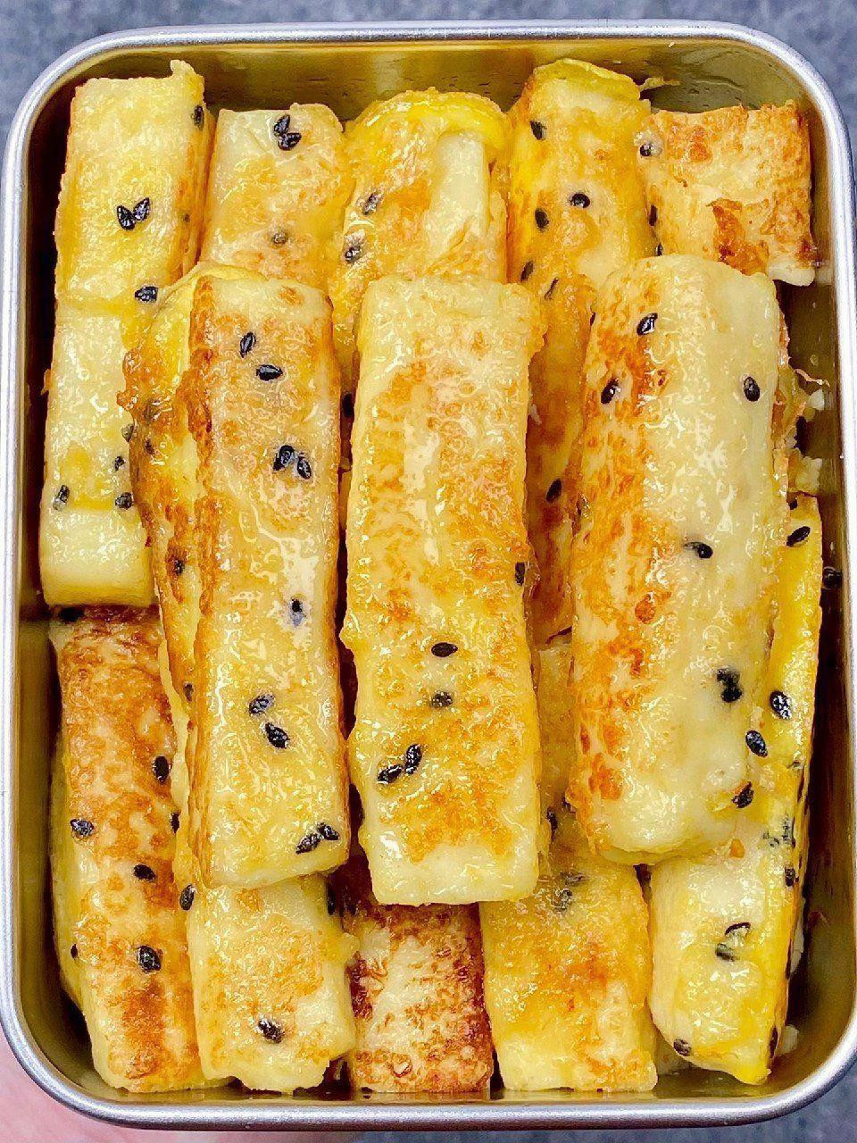 Cách làm bánh thanh sữa trứng chiên giòn vàng ruộm