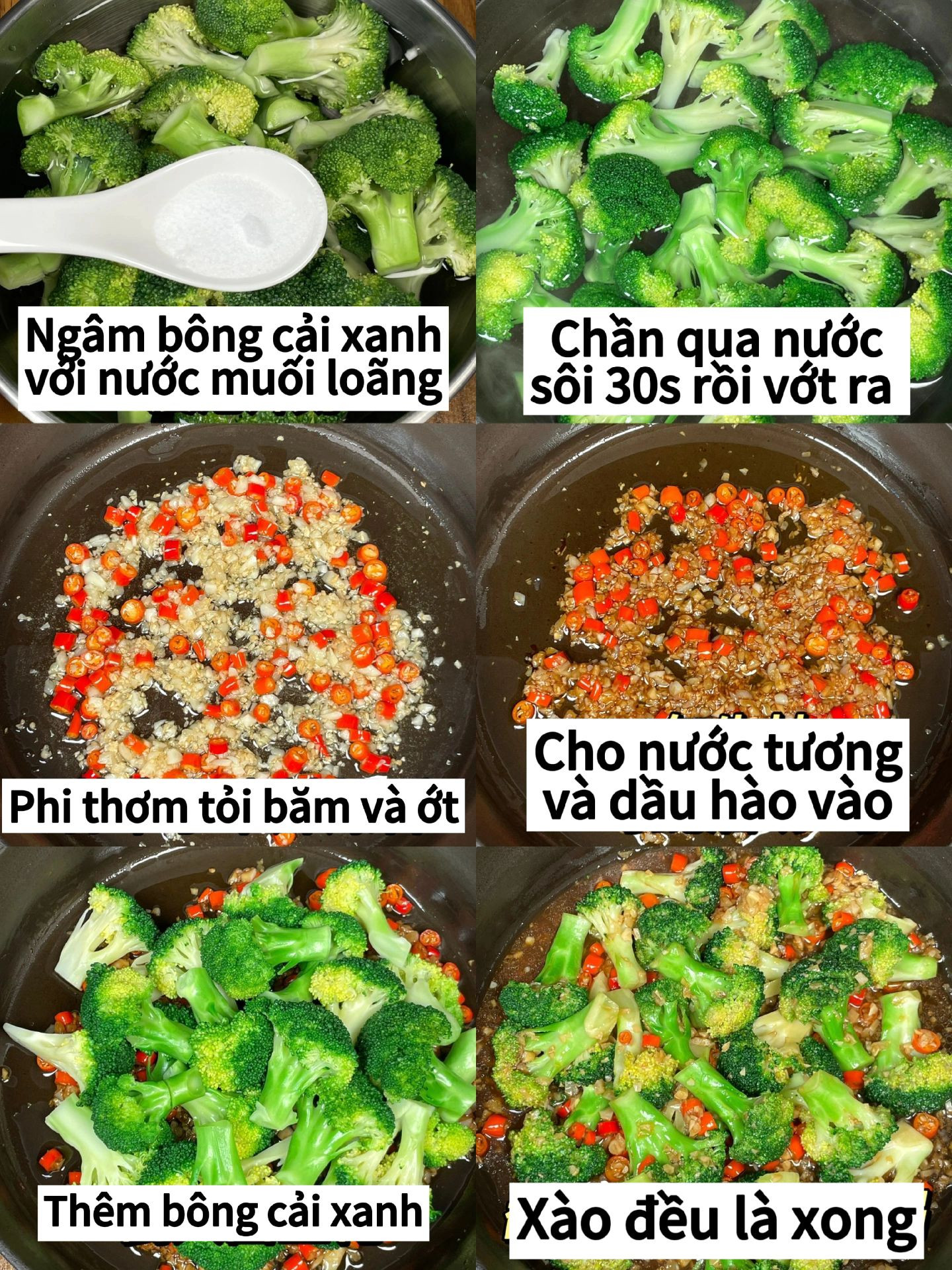 Cách làm bông cải xanh xào tỏi ớt cực ngon, giòn ngọt đậm đà