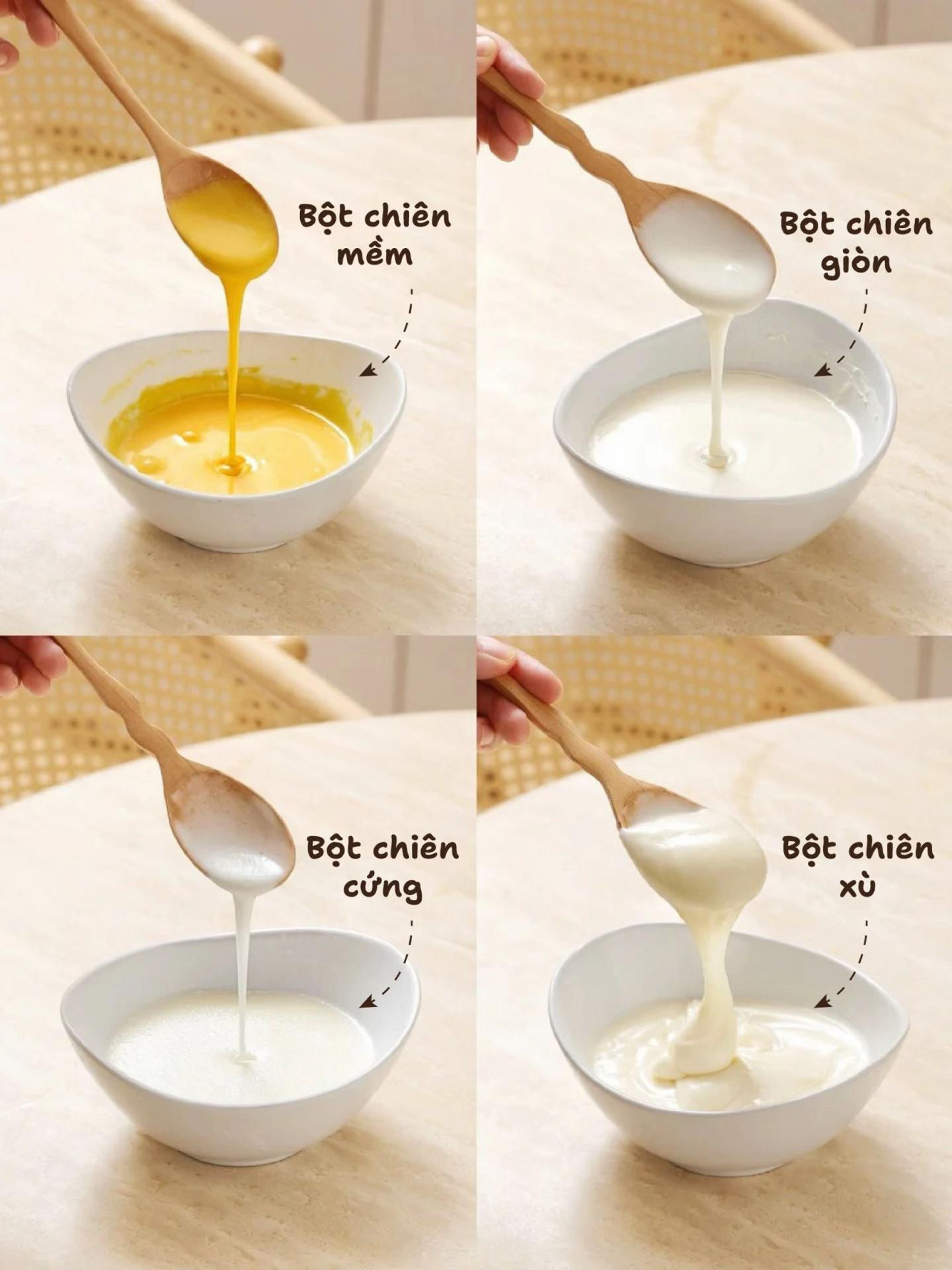 Cách làm các loại bột chiên khác nhau: Giòn, Mềm, Xù và Cứng cho món ăn ngon