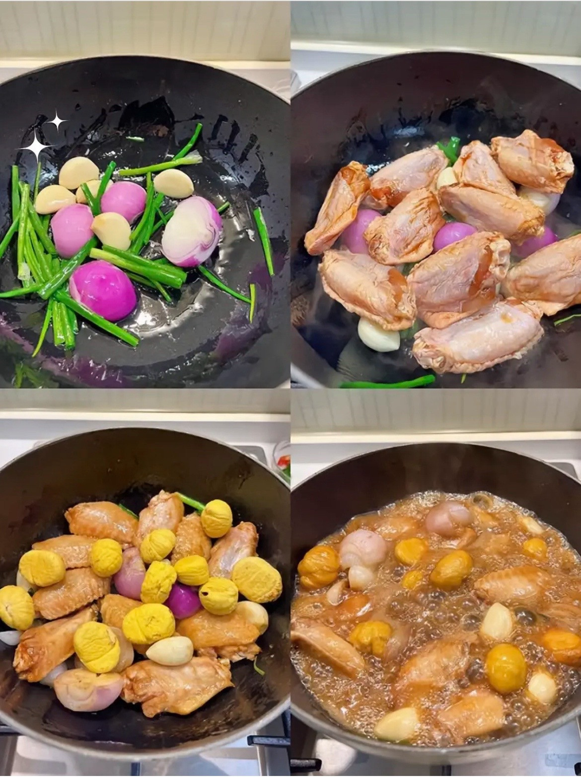 Cách làm cánh gà hầm bào ngư hạt dẻ ngon tuyệt