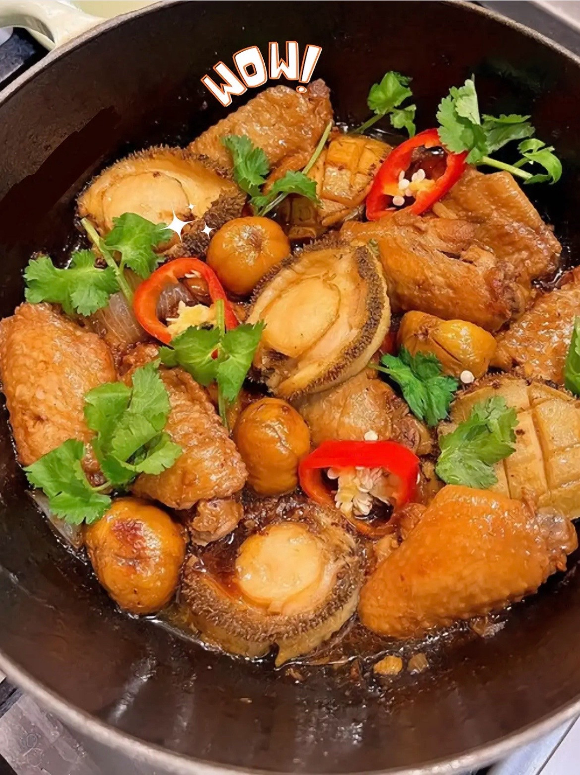 Cách làm cánh gà hầm bào ngư hạt dẻ ngon tuyệt