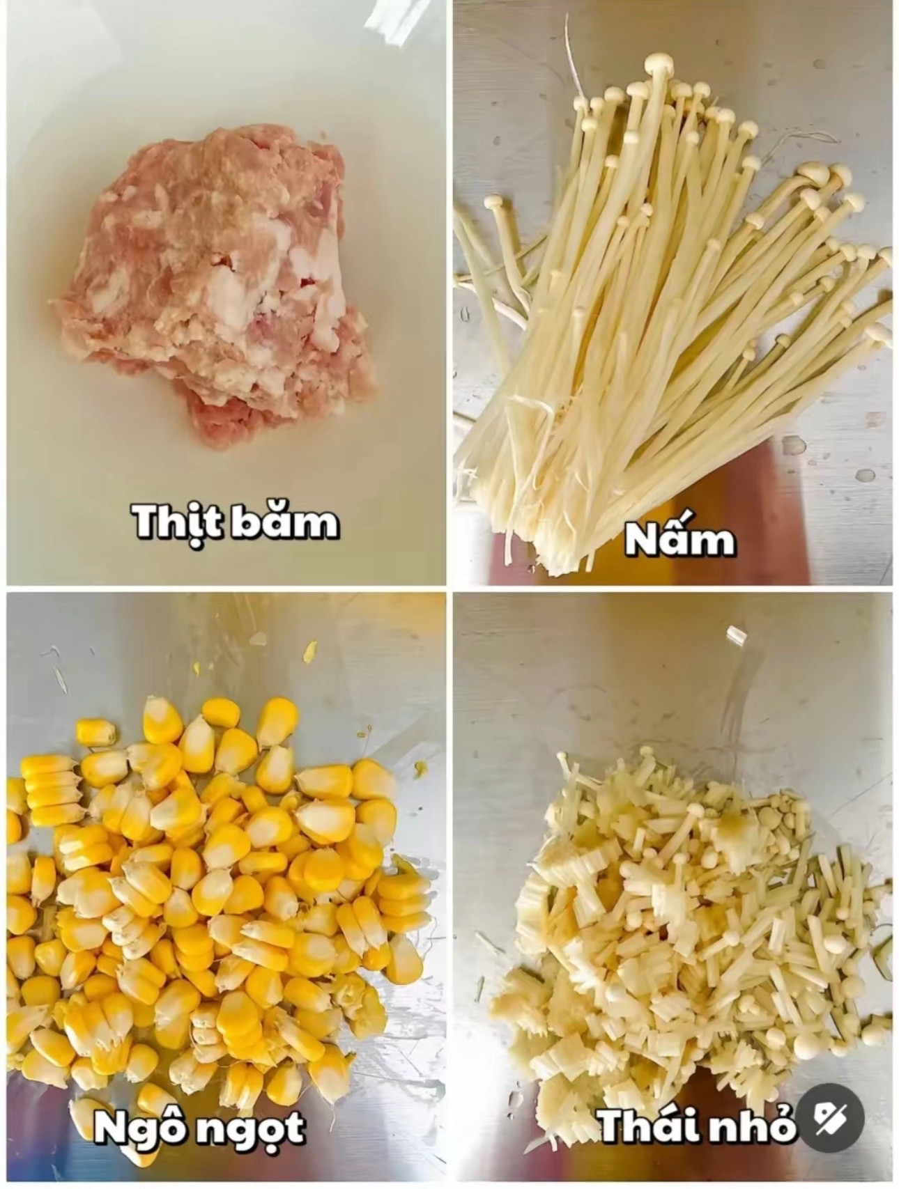 Cách làm chả lá lốt rau củ với thịt băm, nấm và ngô ngọt