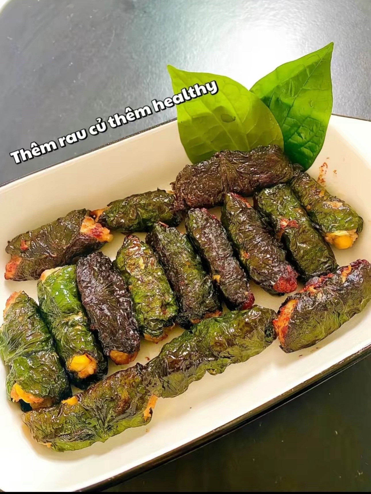 Cách làm chả lá lốt rau củ với thịt băm, nấm và ngô ngọt