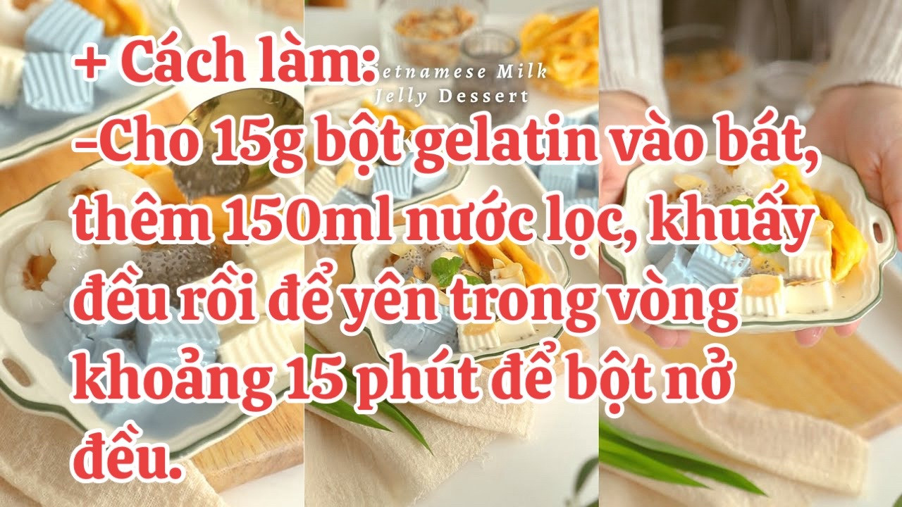 Cách làm chè khúc bạch siêu ngon tại nhà với thạch sữa nhiều màu, kem tươi và các loại hạt