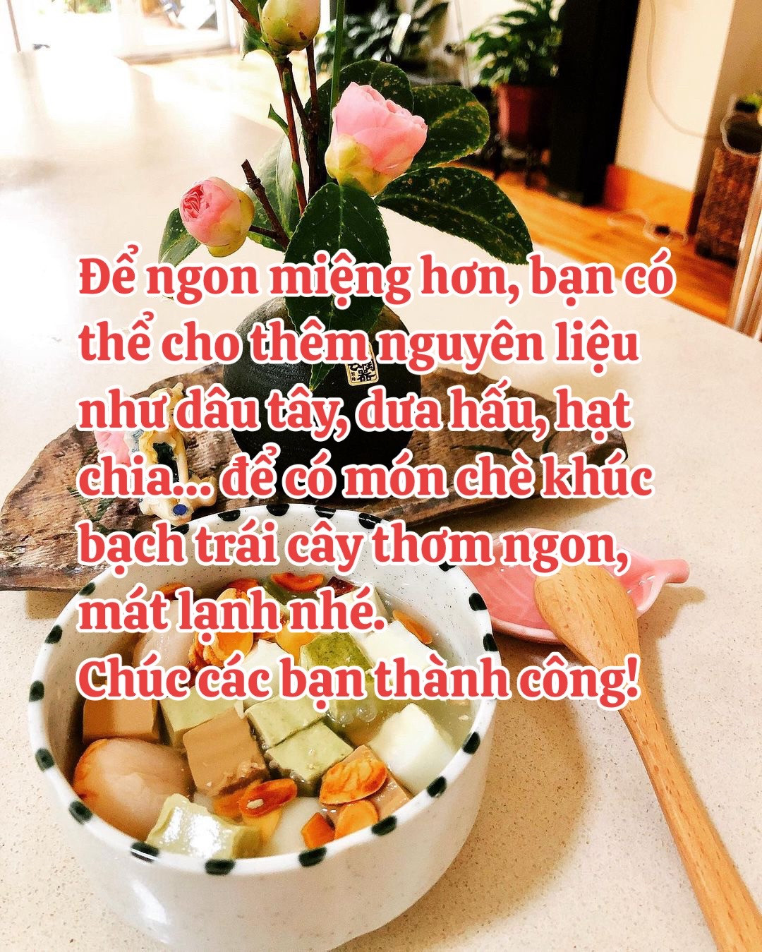 Cách làm chè khúc bạch siêu ngon tại nhà với thạch sữa nhiều màu, kem tươi và các loại hạt