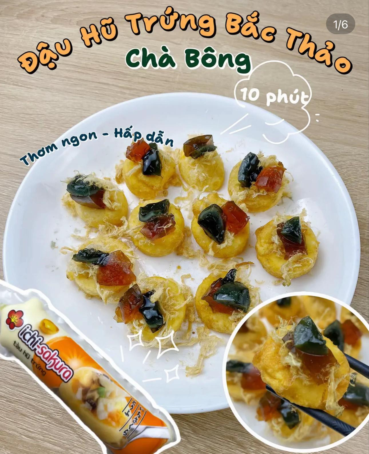 Cách làm đậu hũ trứng bắc thảo chà bông thơm ngon hấp dẫn chỉ trong 10 phút