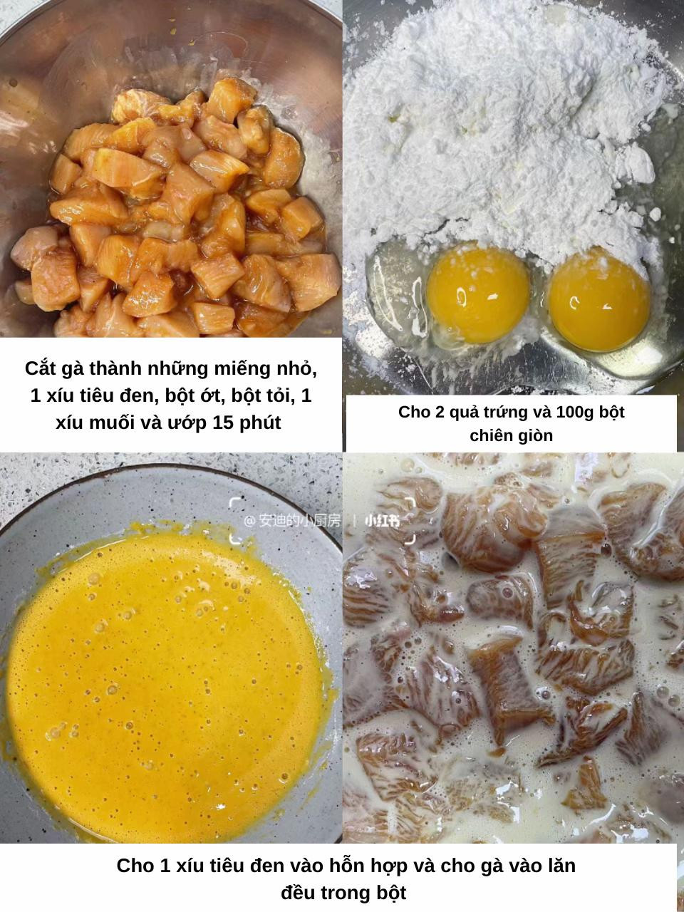 Cách làm Gà rán chua ngọt Hàn Quốc giòn tan, sốt đậm đà