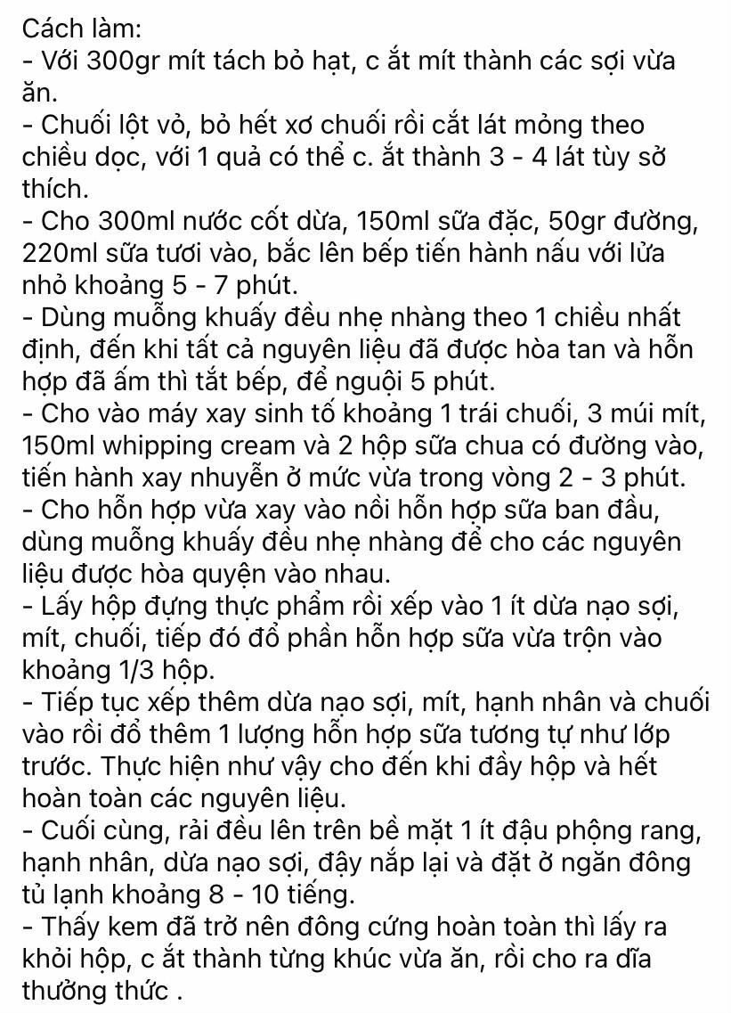 Cách làm kem chuối mít thơm ngon mát lạnh tại nhà