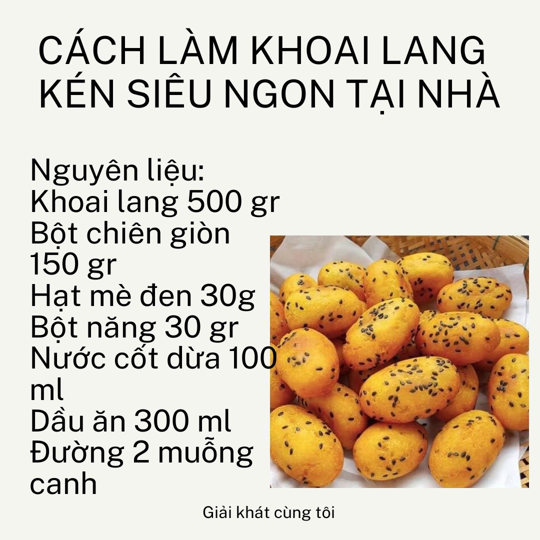 Cách làm khoai lang kén siêu ngon tại nhà