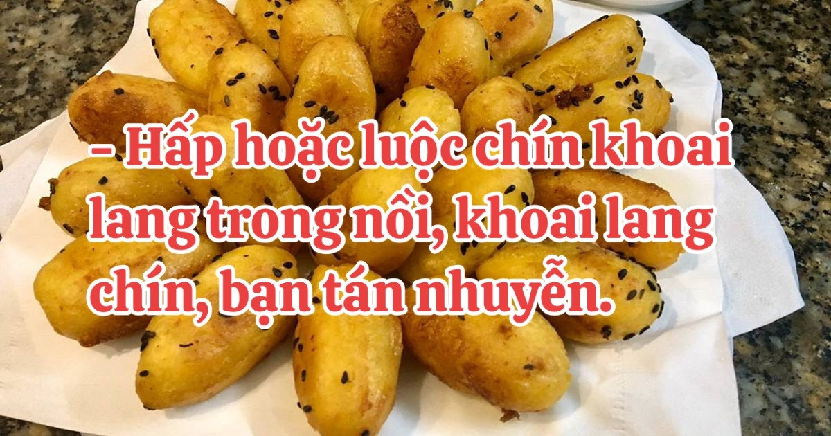 Cách làm khoai lang kén siêu ngon tại nhà