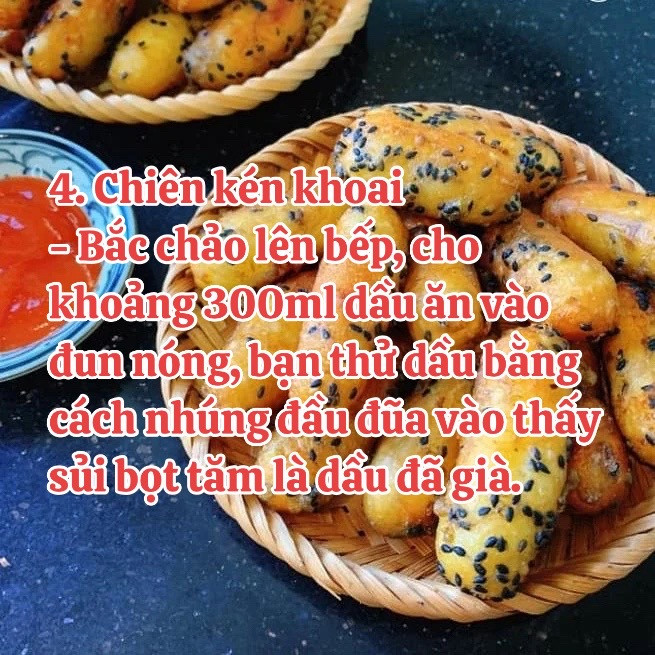 Cách làm khoai lang kén siêu ngon tại nhà