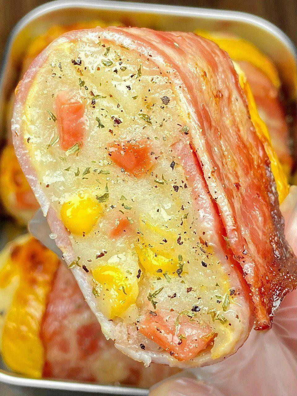 Cách làm khoai tây nghiền cuốn thịt xông khói phô mai, nướng giòn rụm thơm ngon