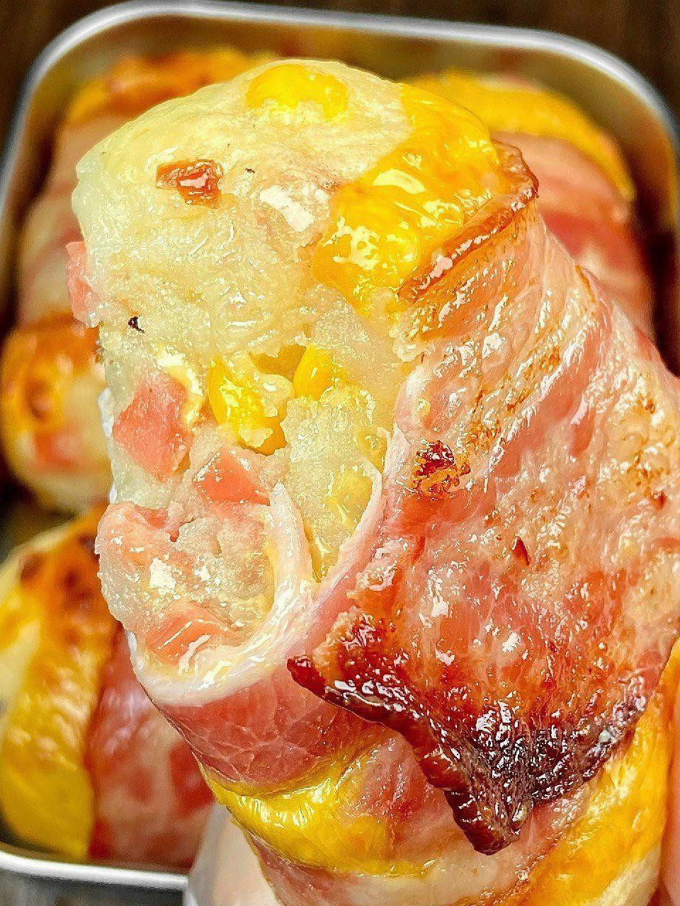 Cách làm khoai tây nghiền cuốn thịt xông khói phô mai, nướng giòn rụm thơm ngon