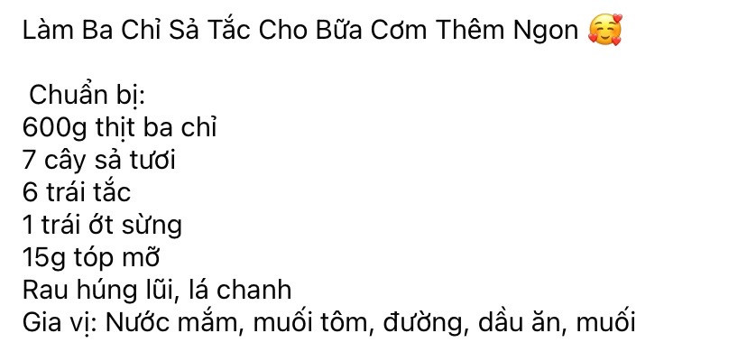Cách làm món Ba chỉ xào sả tắc giòn ngon cho bữa cơm thêm hấp dẫn