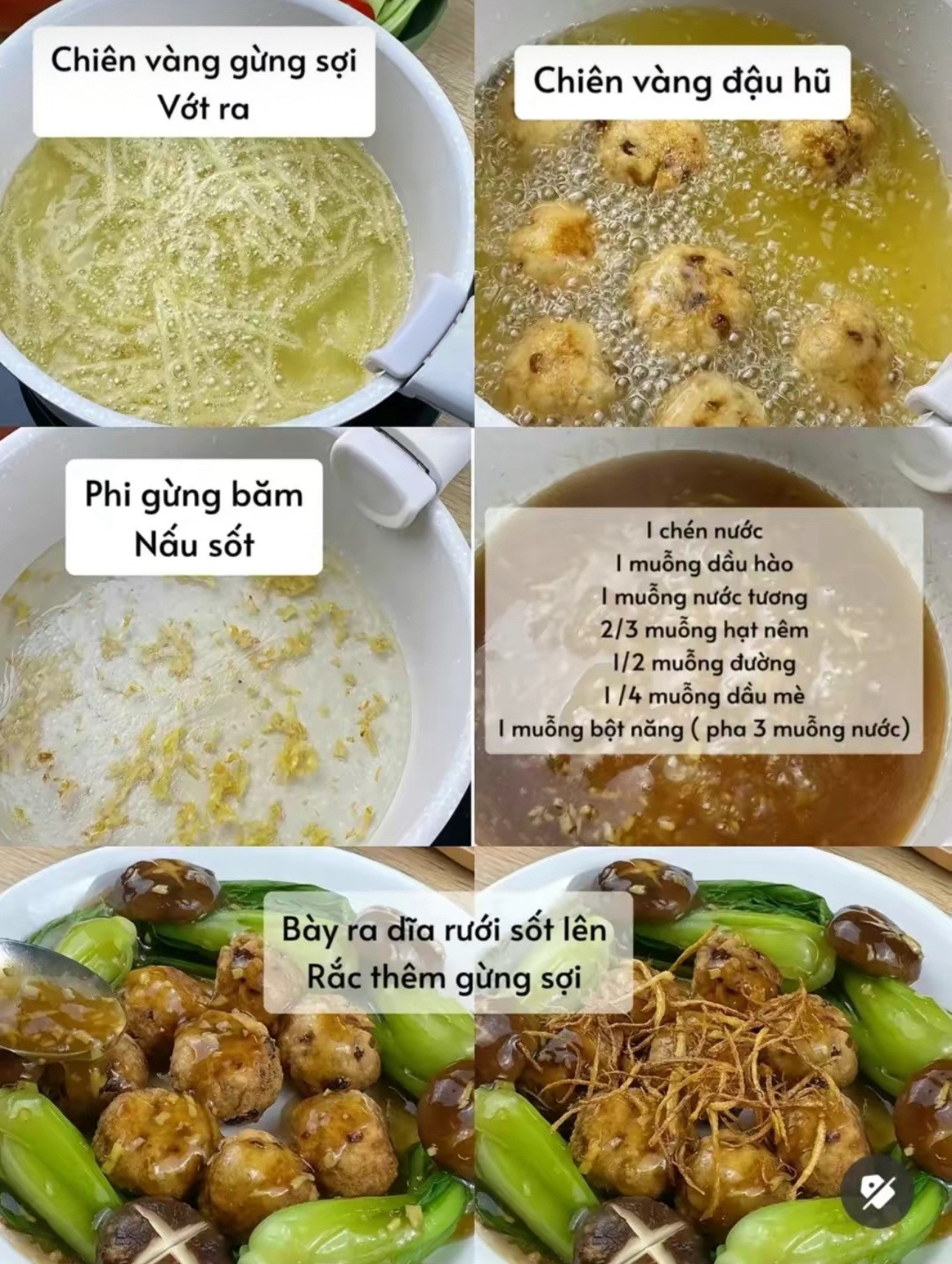 Cách làm món chay đậu hũ viên sốt dầu hào ngon miệng, dễ làm