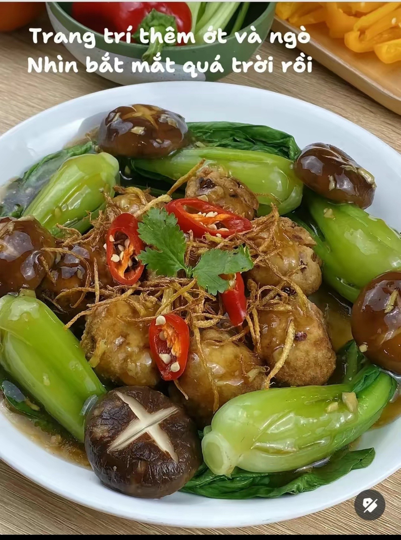 Cách làm món chay đậu hũ viên sốt dầu hào ngon miệng, dễ làm