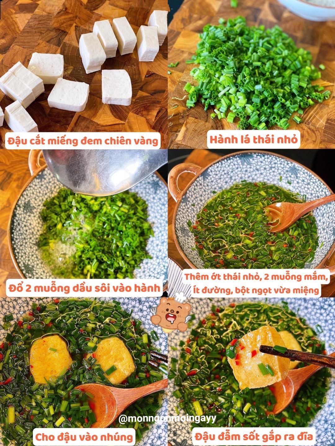 Cách làm món đậu tẩm hành siêu ngon, đậu chiên vàng giòn rụm trộn với sốt hành lá, ớt và nước mắm đậm đà