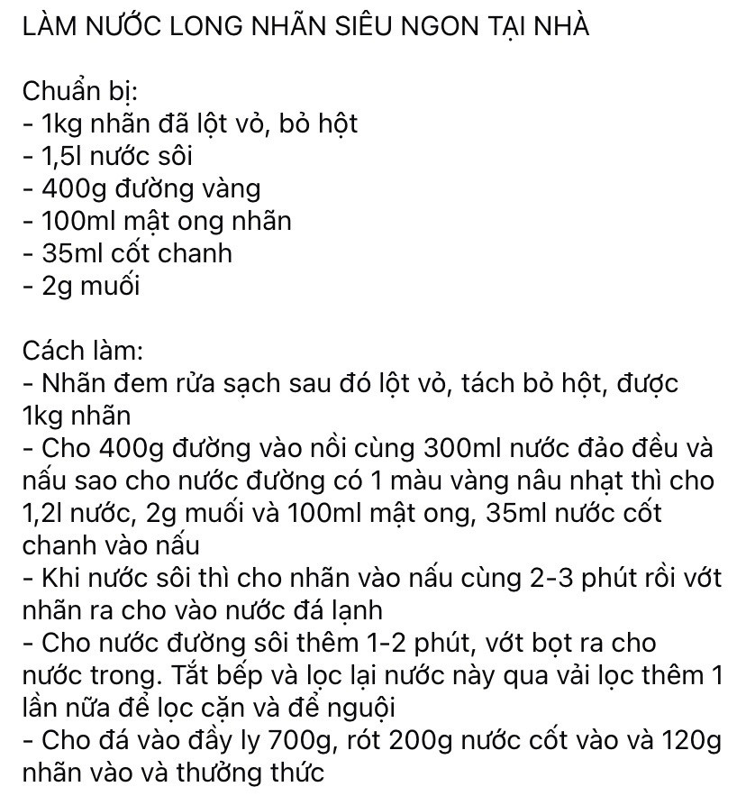 Cách làm nước long nhãn siêu ngon tại nhà với mật ong và cốt chanh