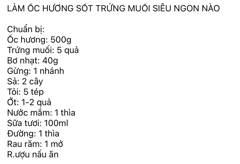 Cách làm ốc hương sốt trứng muối siêu ngon