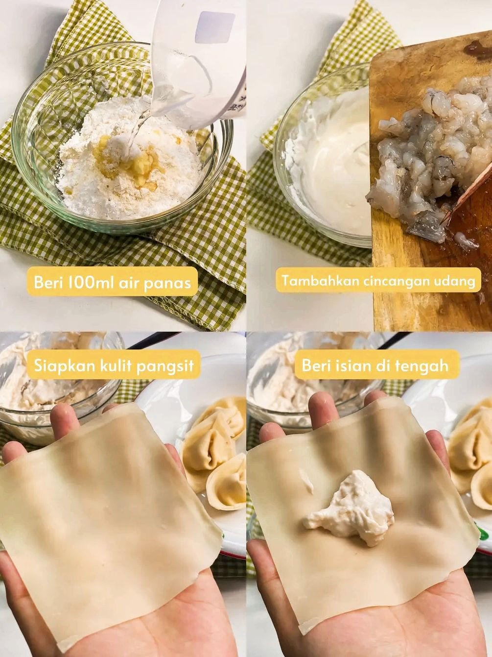 Cách Làm Pangsit Isi Udang Giòn Rụm, Chi Tiết Từng Bước