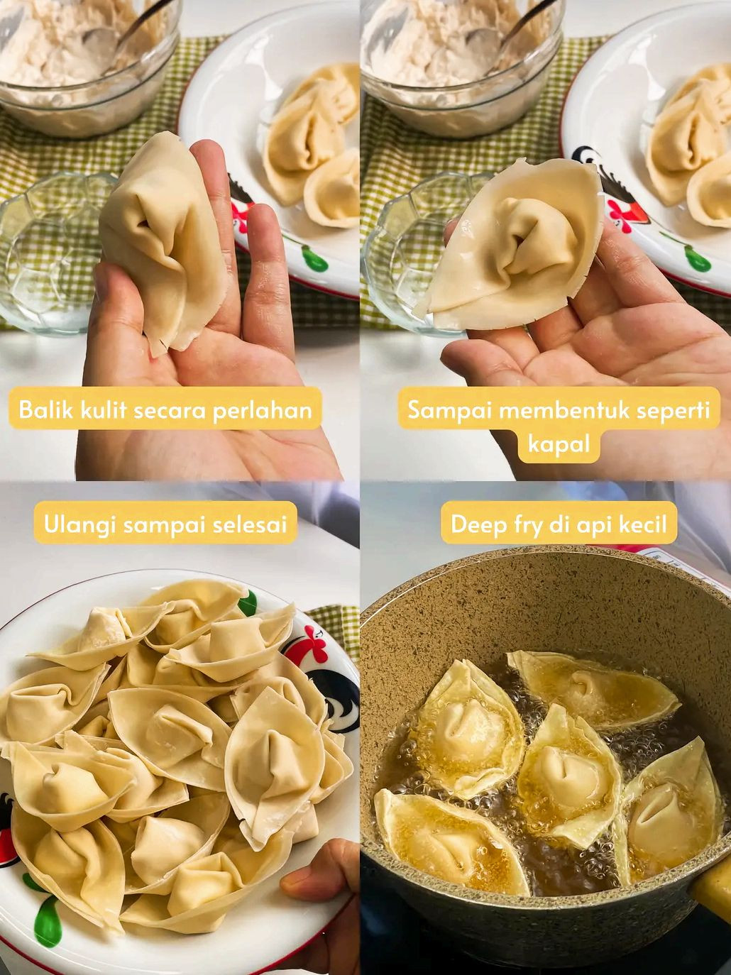 Cách Làm Pangsit Isi Udang Giòn Rụm, Chi Tiết Từng Bước