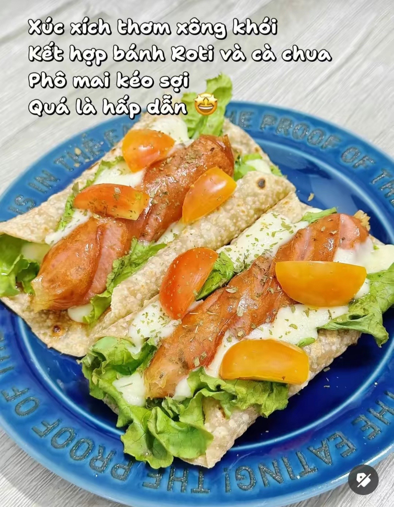 Cách làm Roti Xúc Xích Phô Mai, món ăn sáng ít calo thơm ngon