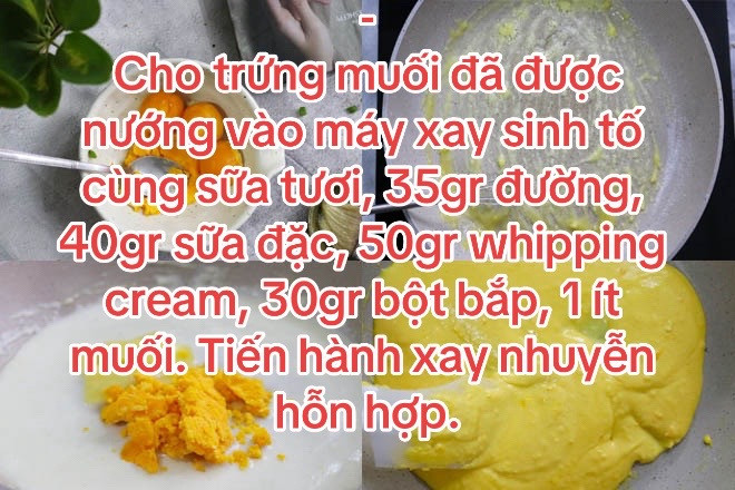 Cách làm sốt trứng muối thơm béo tại nhà với lòng đỏ trứng muối, sữa tươi và whipping cream