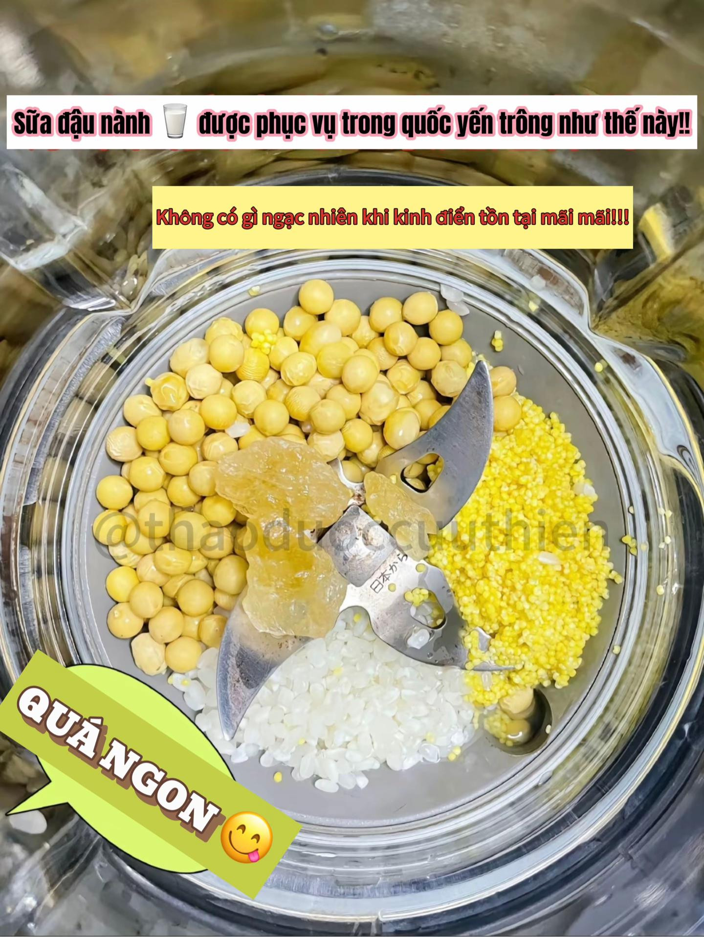 Cách làm sữa đậu nành cổ điển ngon tuyệt vời tại nhà với gạo, hạt kê và đường phèn