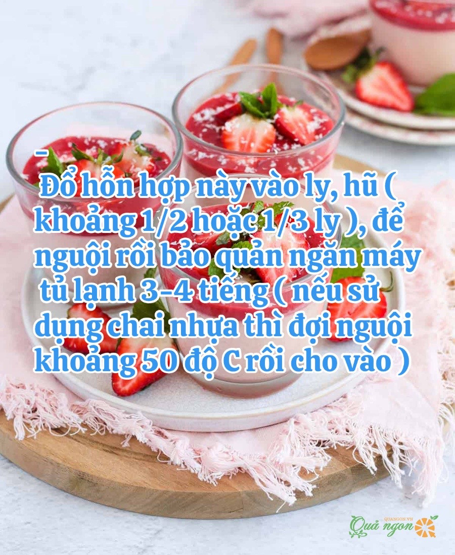 Cách làm sữa thạch dâu tây thơm ngon tại nhà với nguyên liệu đơn giản và dễ thực hiện