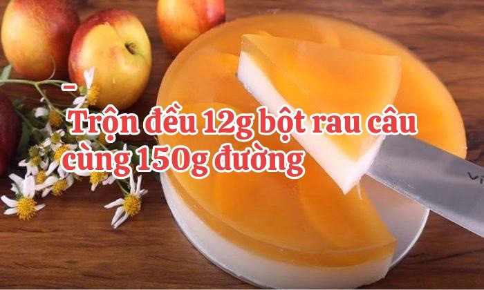 Cách làm thạch đào siêu ngon tại nhà dùng trà túi lọc và siro