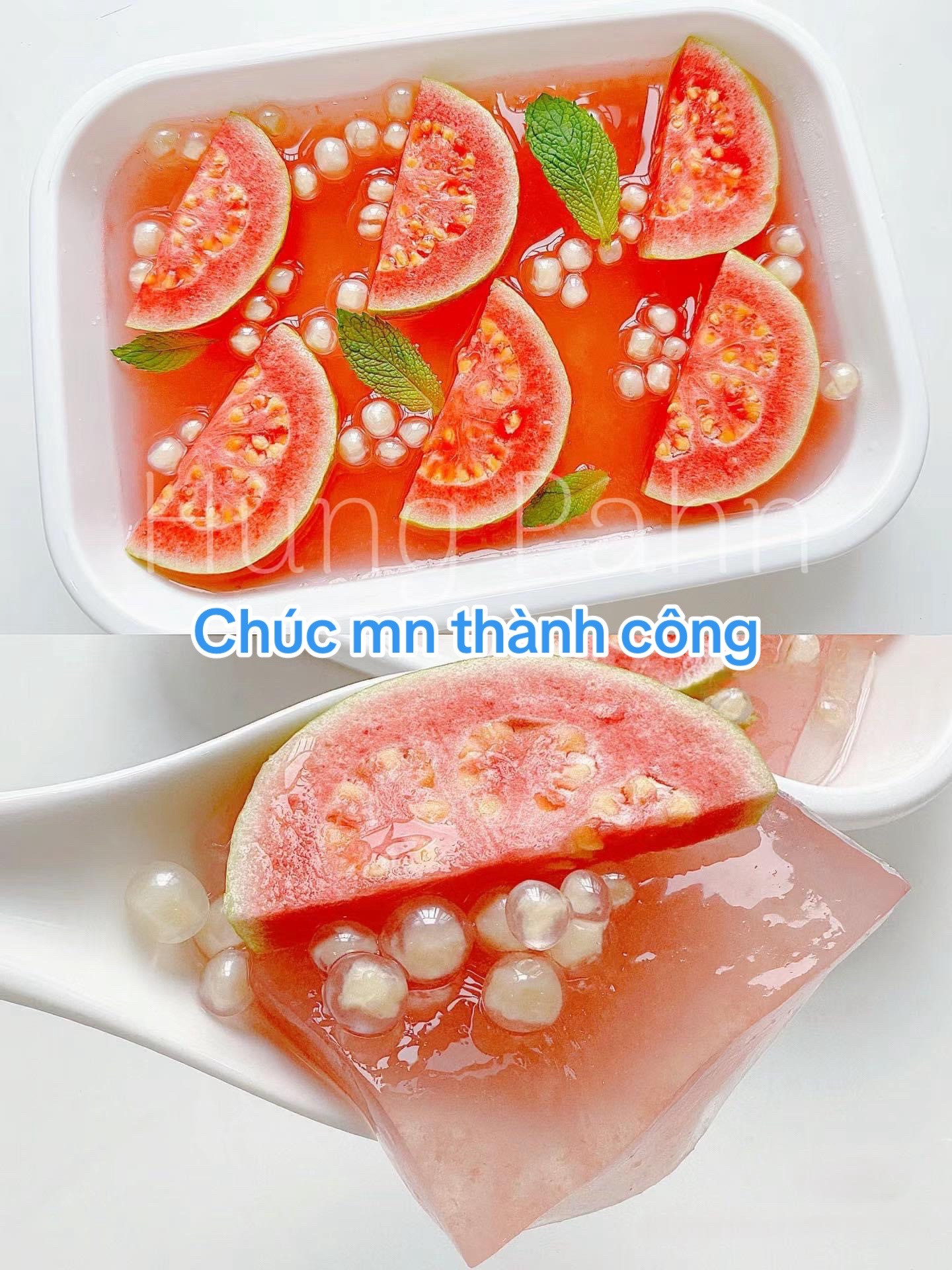 Cách làm thạch ổi hồng trân châu trắng siêu ngon, món tráng miệng giải khát mùa hè