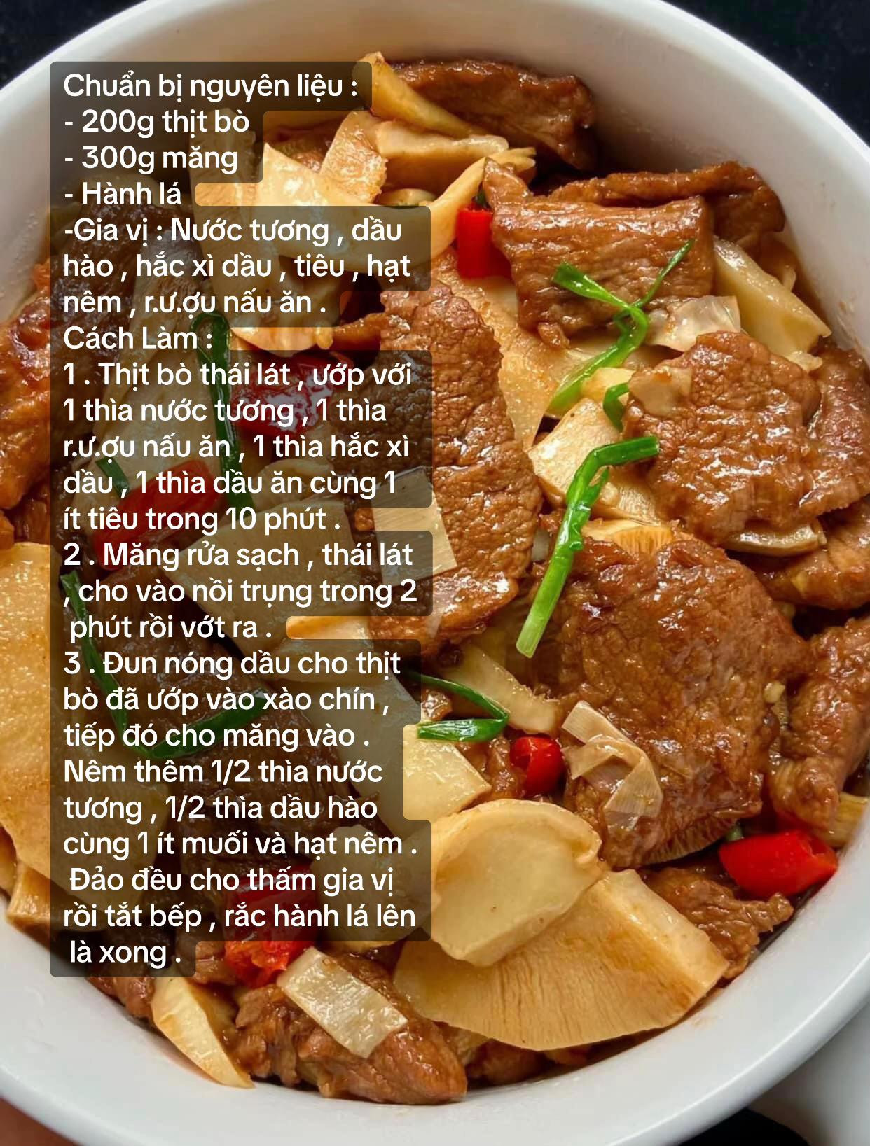 Cách làm thịt bò xào măng chua ngọt đậm đà, công thức nấu ăn ngon