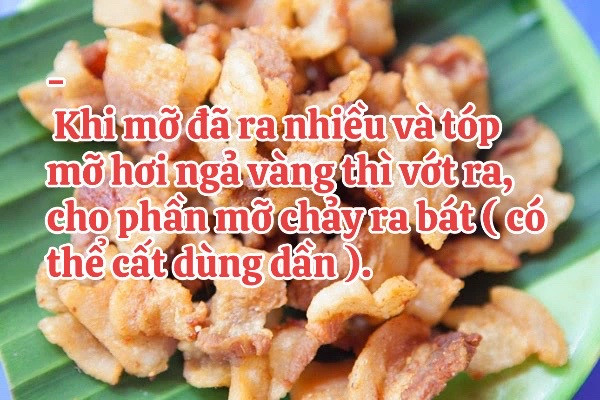 Cách làm tóp mỡ giòn ngon chỉ vài bước đơn giản