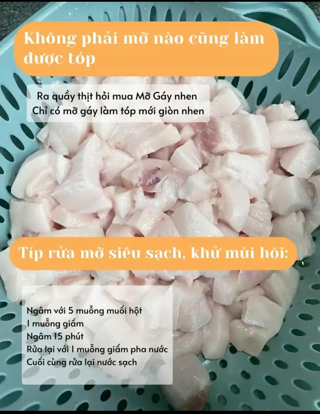 Cách Làm Tóp Mỡ Giòn Rụm, Bí Quyết Chọn Mỡ Gáy Và Xử Lý Mùi Hôi