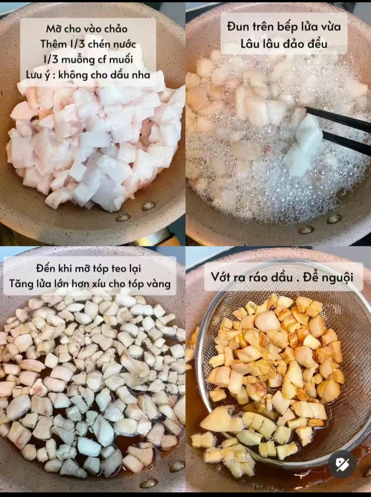 Cách Làm Tóp Mỡ Giòn Rụm, Bí Quyết Chọn Mỡ Gáy Và Xử Lý Mùi Hôi