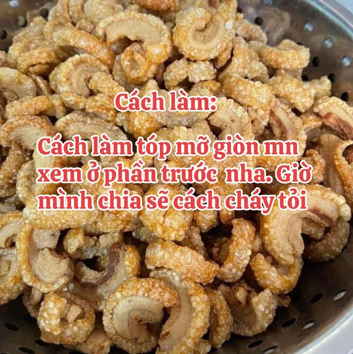 Cách làm Tóp Mỡ Mắm Tỏi Ớt giòn ngon, nguyên liệu đơn giản
