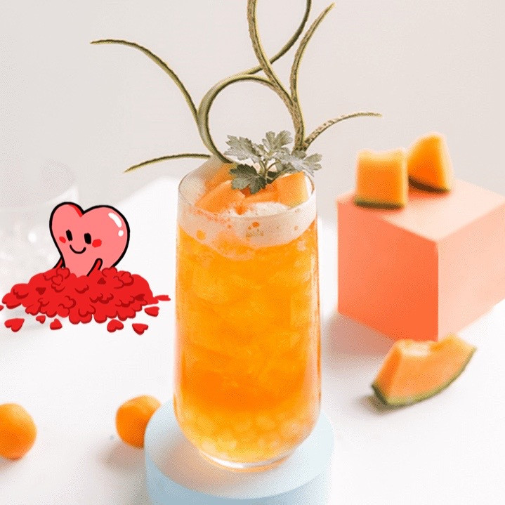 Cách làm trà dưa lưới vàng thơm ngon với lục trà lài, chanh và sirô đường