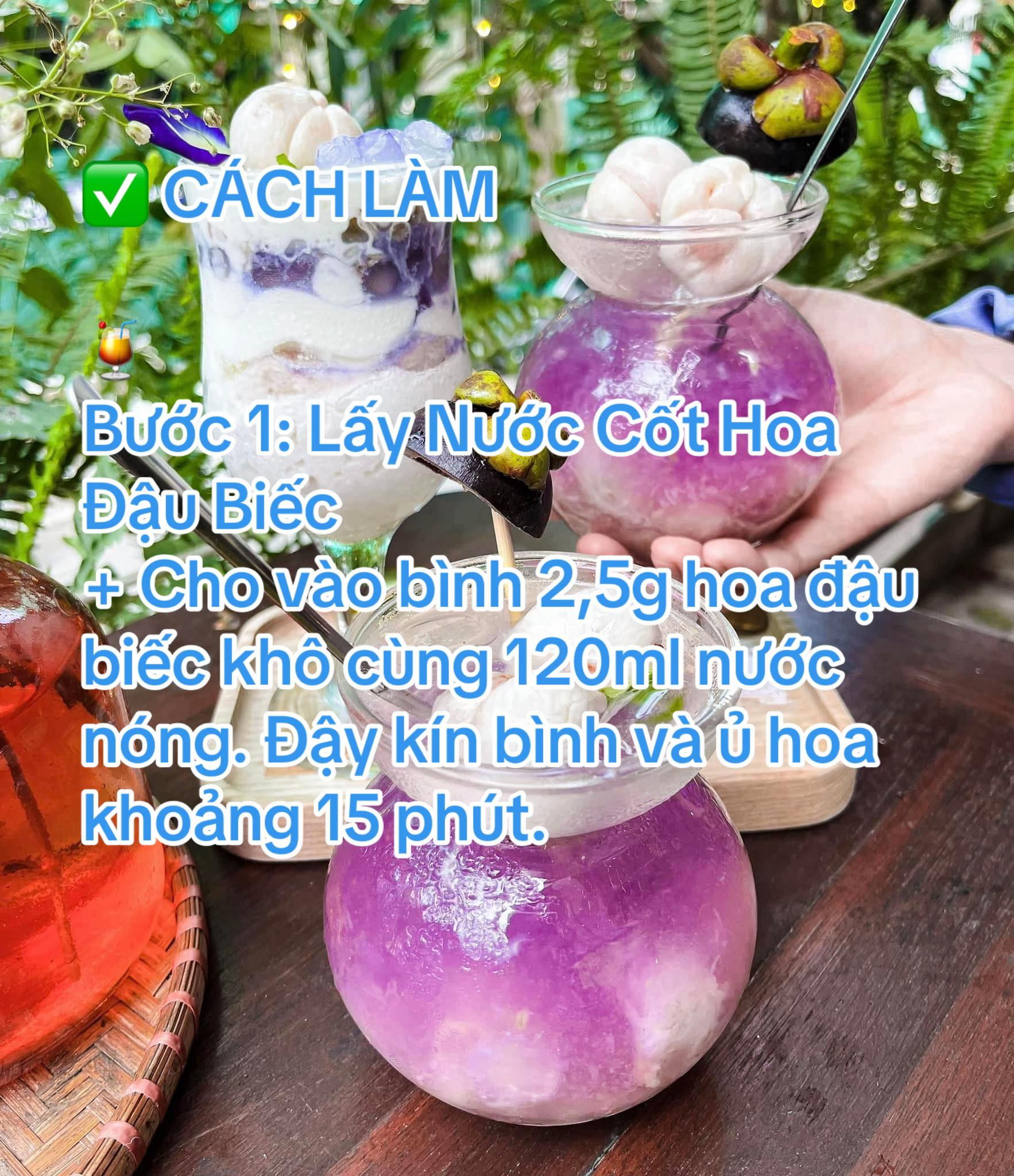 Cách làm trà măng cụt vừa ngon vừa đẹp mắt với hoa đậu biếc
