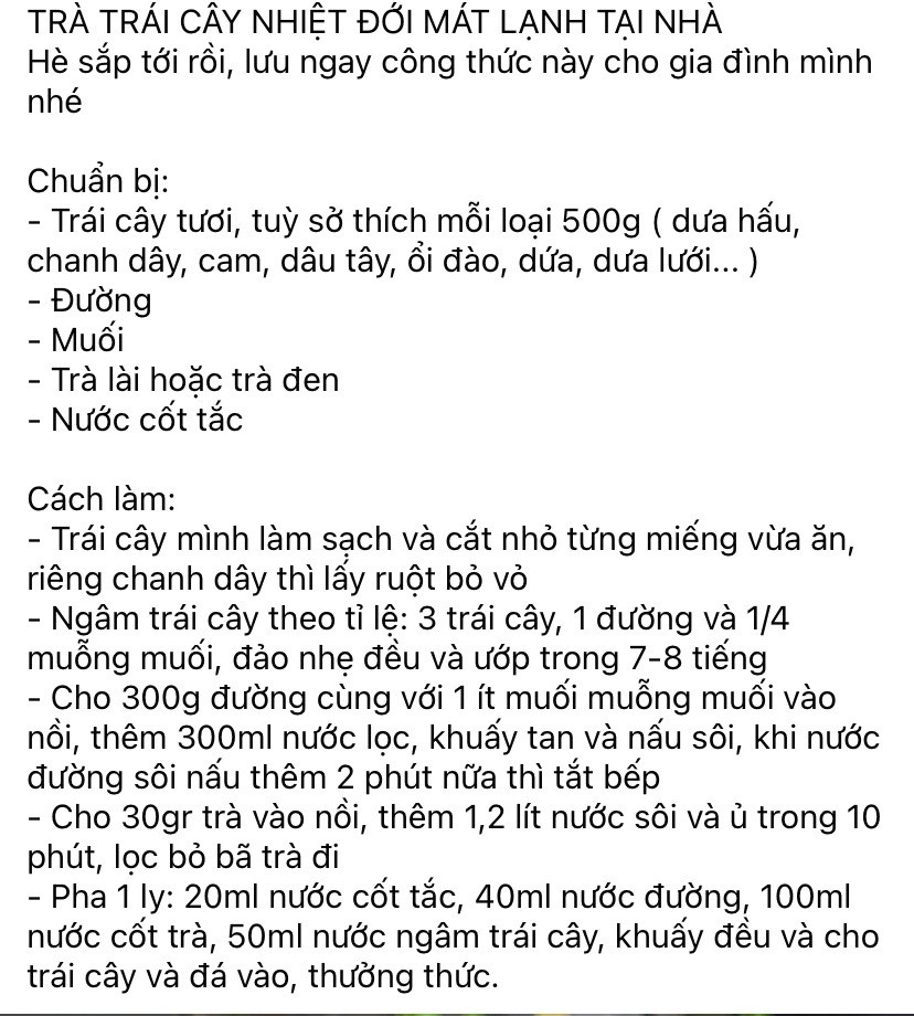 Cách làm Trà trái cây nhiệt đới mát lạnh tại nhà với dâu tây, cam và chanh dây
