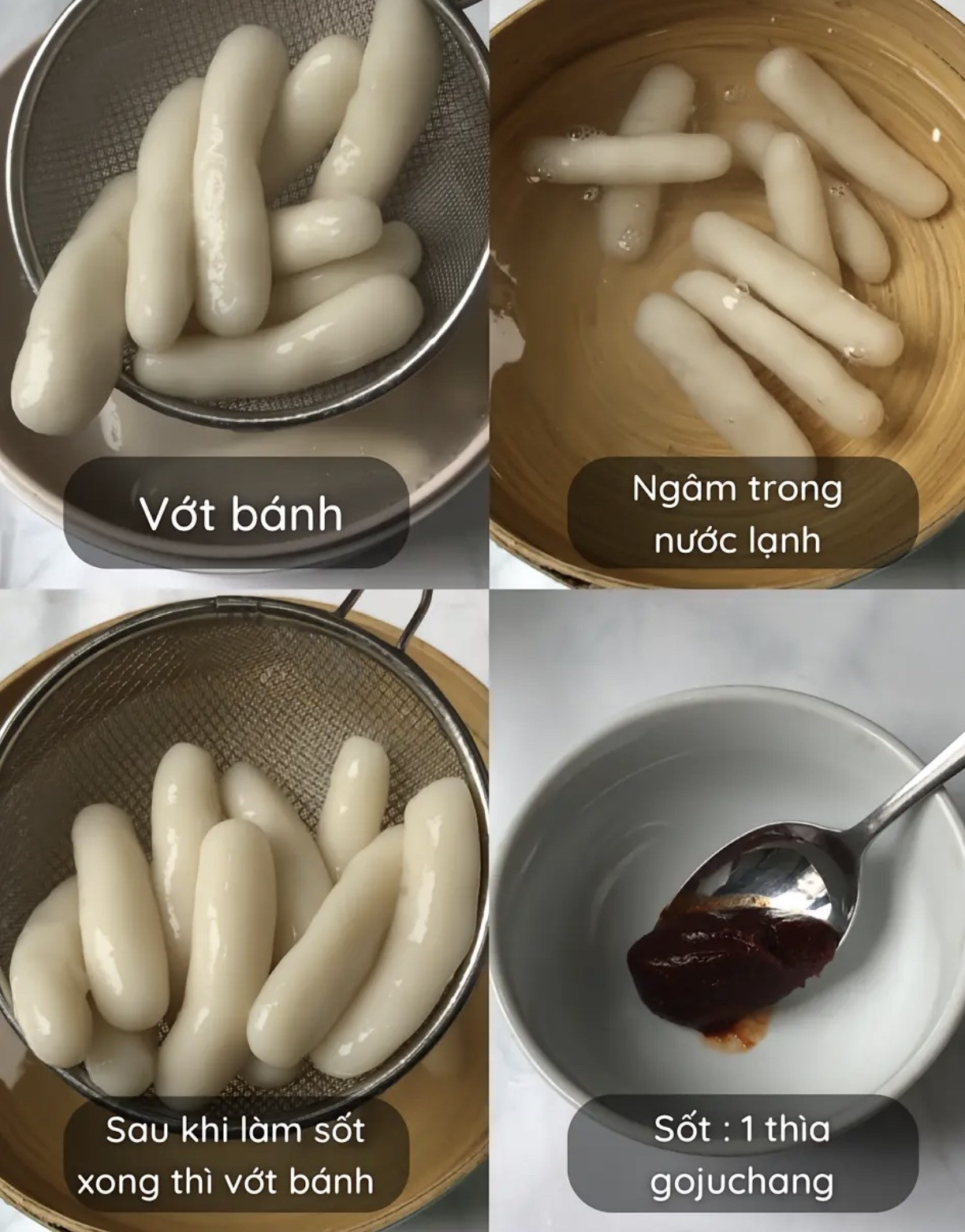 Cách làm Tteokkochi - Món ăn vặt Hàn Quốc với bánh gạo tự làm và sốt gochujang cay ngọt
