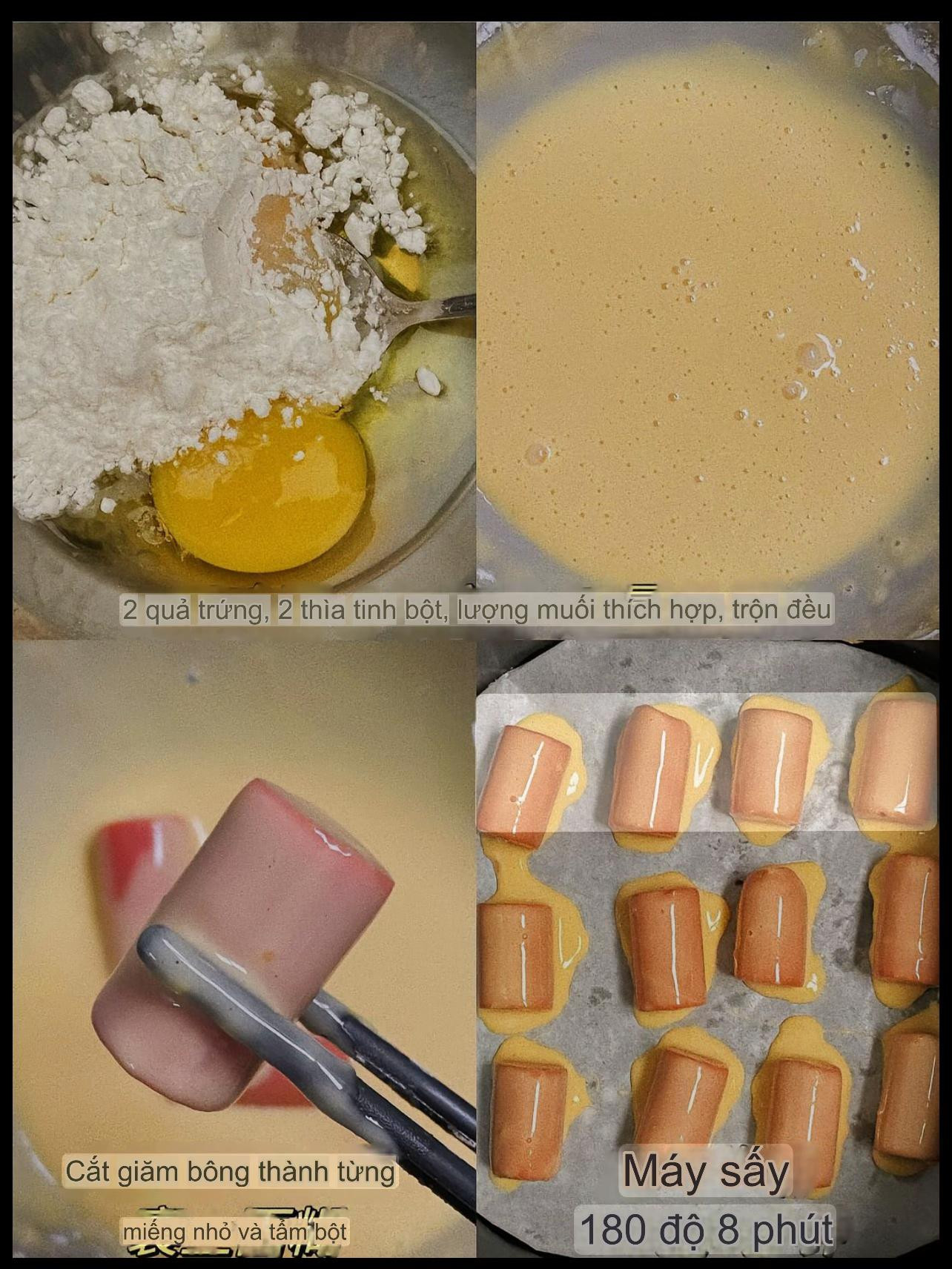 Cách làm xúc xích chiên giòn ngon tuyệt, công thức đơn giản với trứng và bột